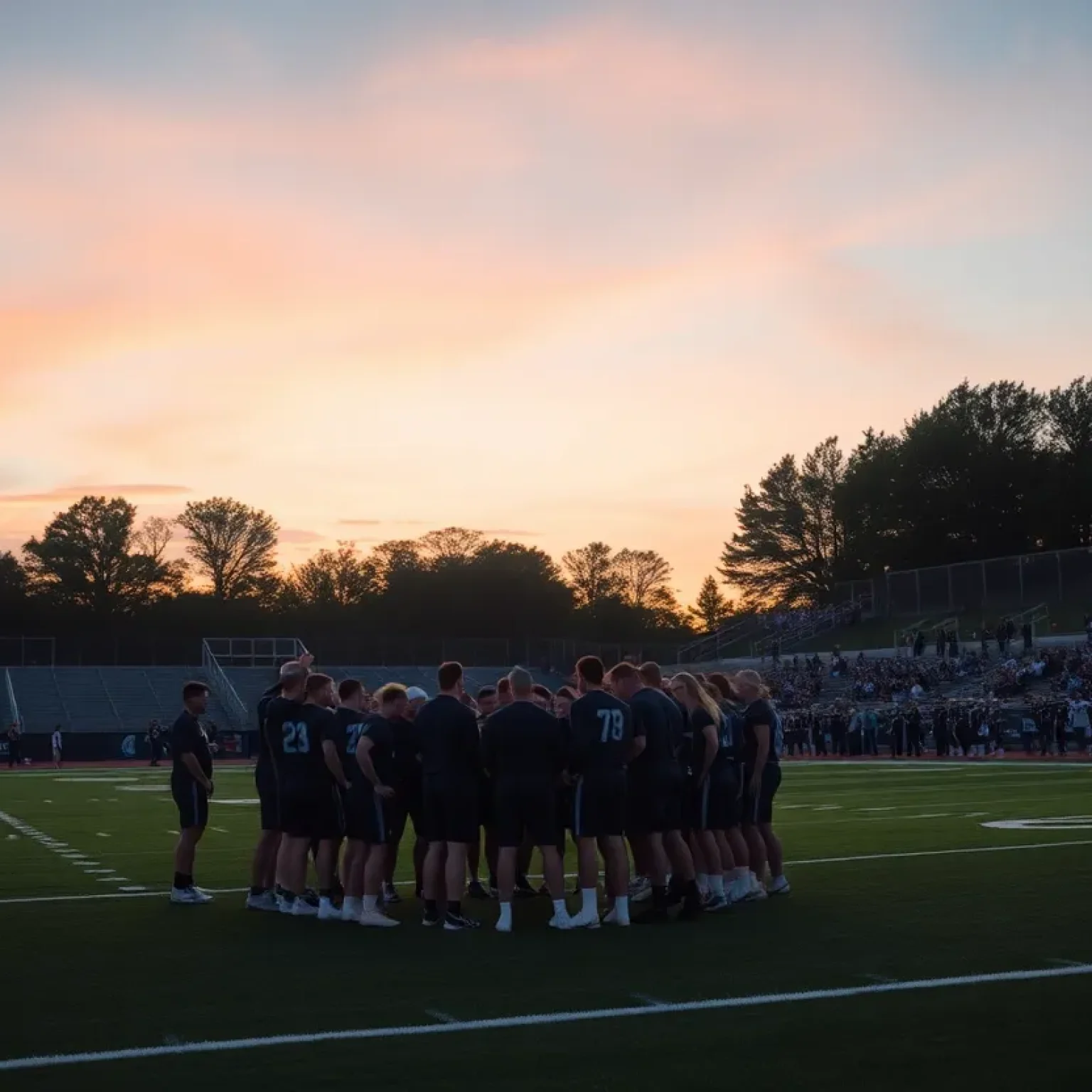 Newberry College football team on the field during practice
